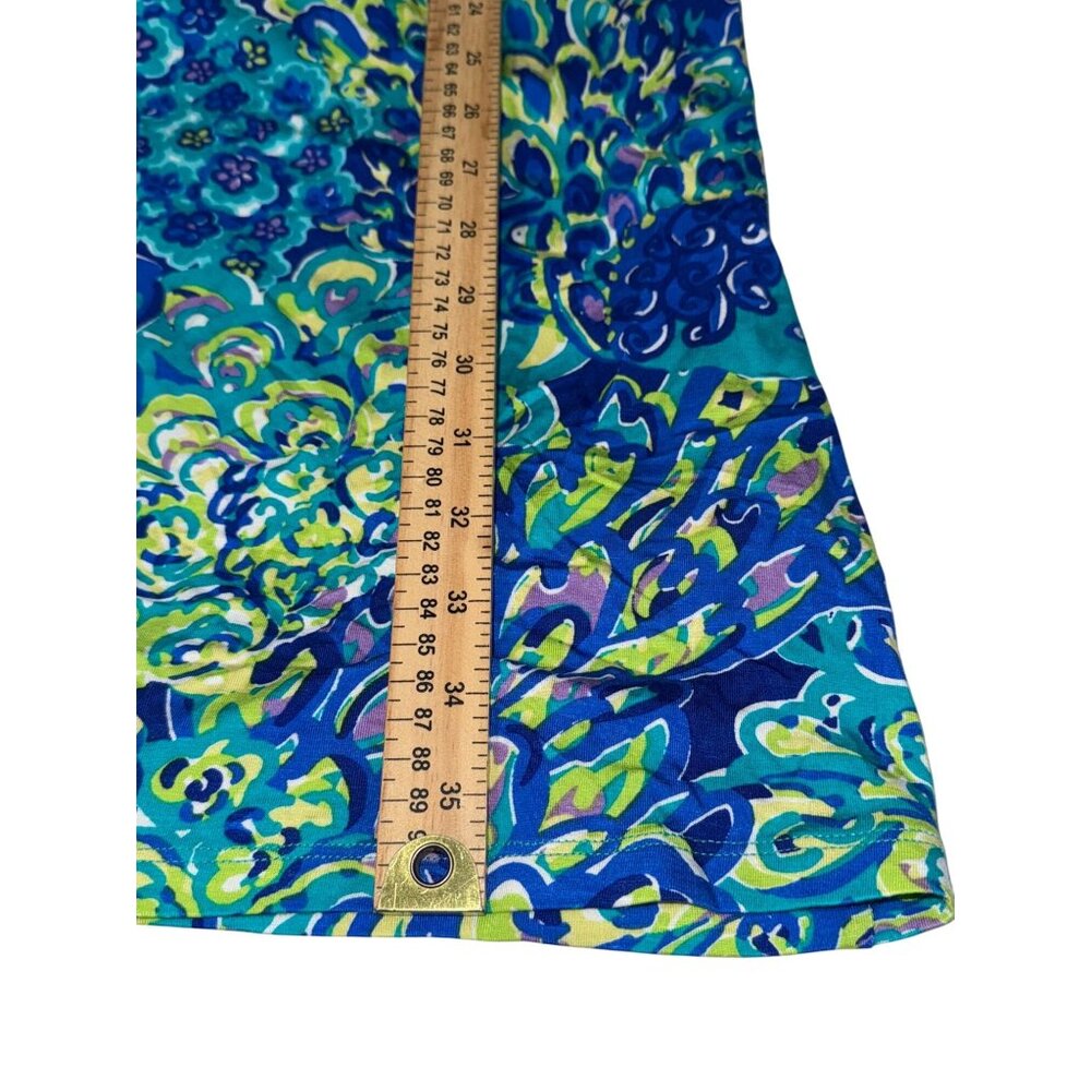 Philosophy Republic Aqua Peacock Print Dress L - Picture 9 of 9
